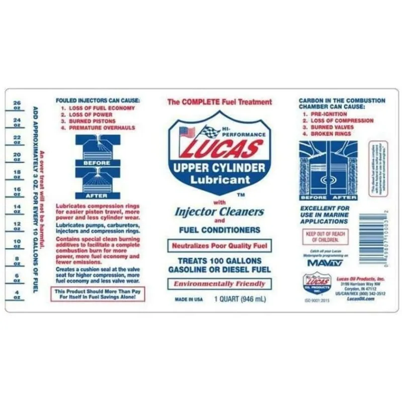 Lucas Oil 10013-PK4 Fuel Treatment 1 Gallon (Pack of 4) car fuel cleaner