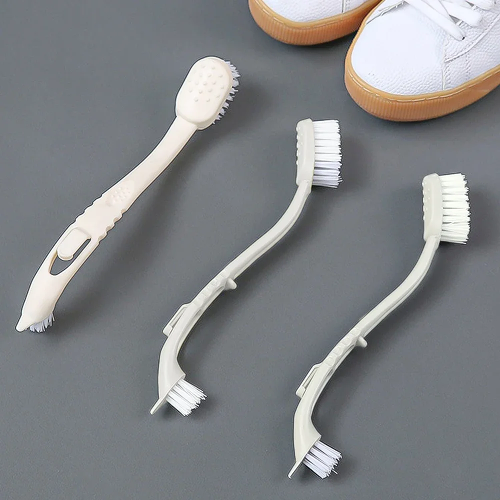 Long-handled Shoe Brush Double-headed Shoe Cleaning Brush Clothes Cleaning Brush for Home White Shoes Sneakers Boot Cleaner 5