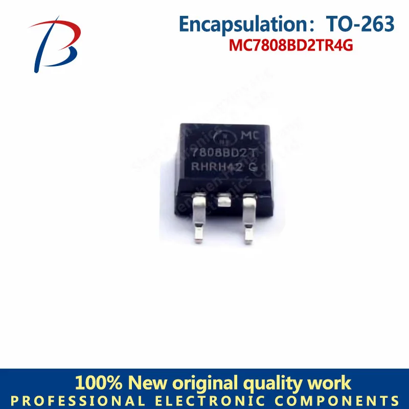 

10PCS MC7808BD2TR4G Package TO-263 Silkscreen 7808BD2T patch regulator 8V 1A linear regulator