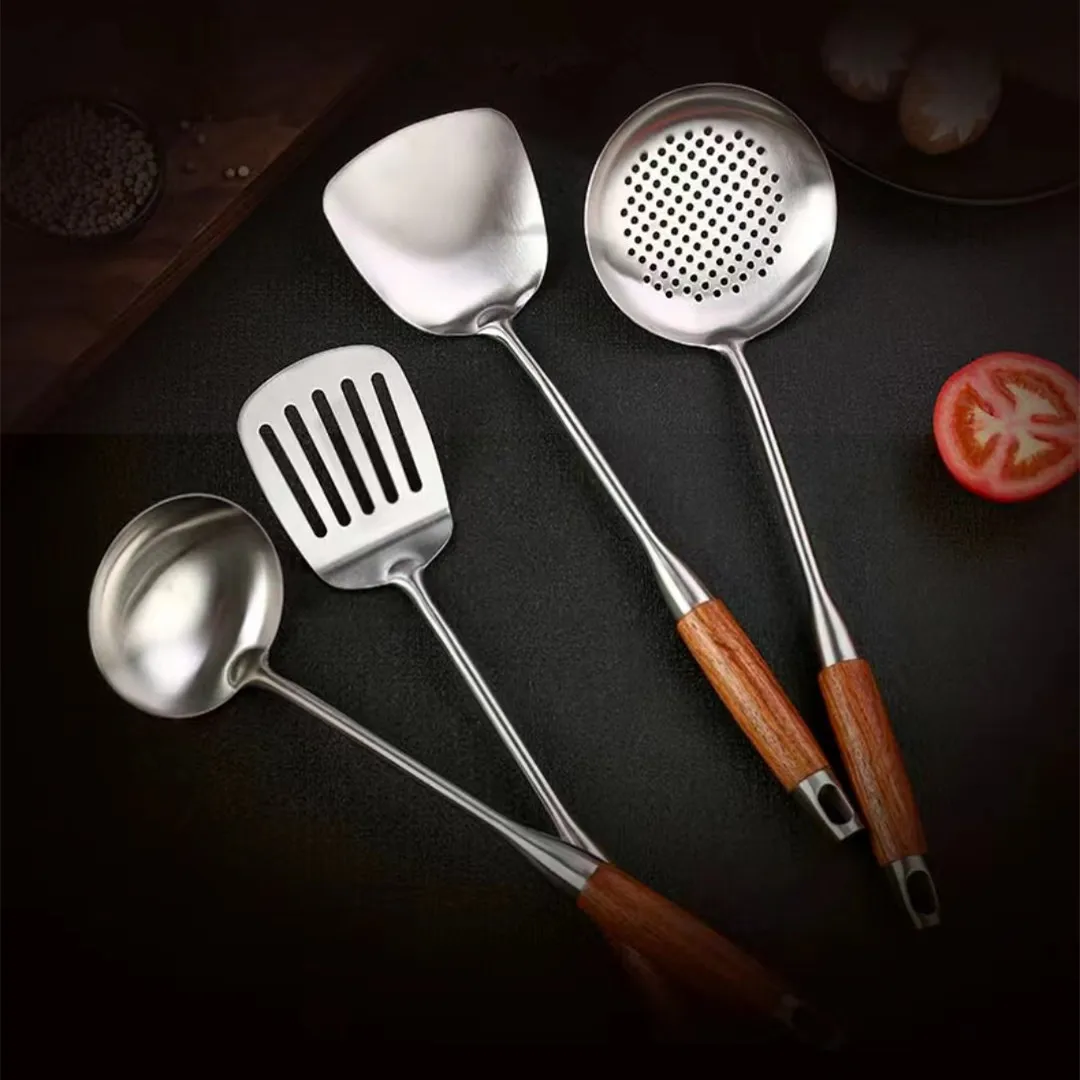 2pcs/set 304 Stainless Steel Deepening Slotted/Soup Spoon Set Cooking Hot Pot  Spoon Kitchen Little Kitchen Utensils Cooking Tool - AliExpress