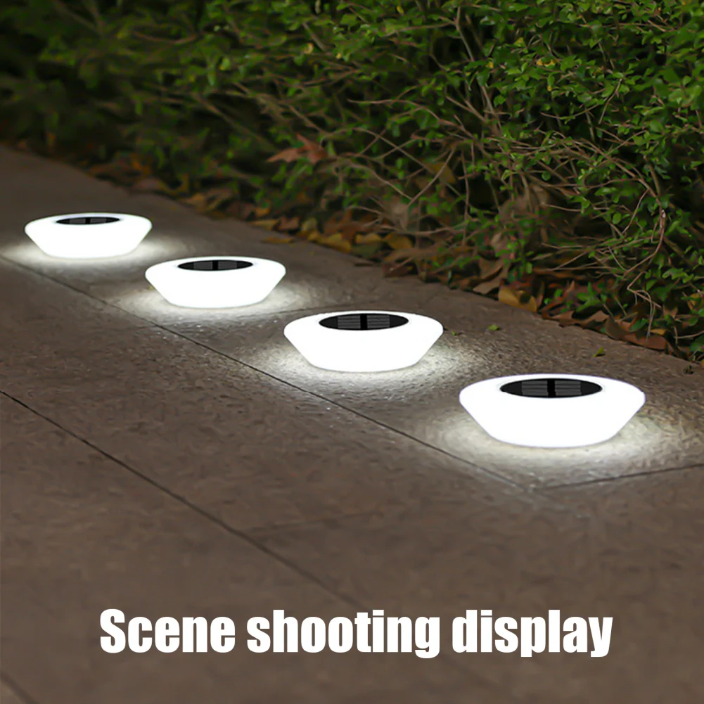 

4pcs Solar Ground Light Outdoor Solar Landscape Lights IP65 Waterproof Warm Light In-Ground Lamp For Backyard Lawn