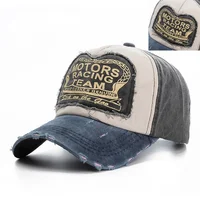 2024 High Quality Washed Cotton Damage Baseball Cap Motor Snapback Hat Hip Hop Dad Hats For Men Women Grinding Multicolor Bone 2