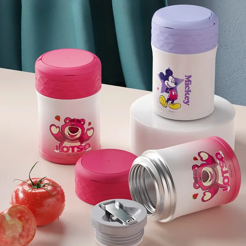 

520ml Disney Lots-o'-Huggin' Bear Stew Beaker Mickey Mouse Cartoon Cute Practical Portable 316 Stainless Steel Thermos Cup