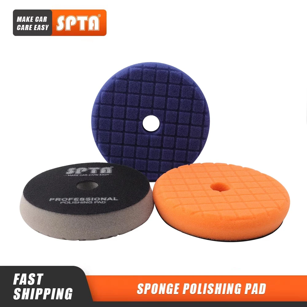 SPTA V2.0 Foam Sponge Heavy Medium Light Cut ing Polishing Pads for Car er Polisher Compounding Polishing and Waxing