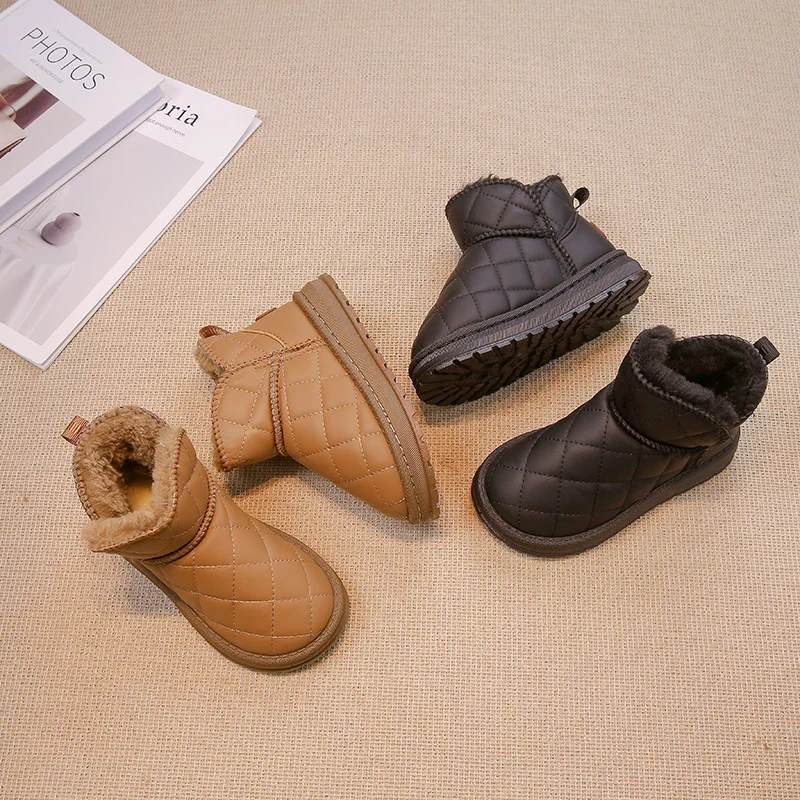 Warm Cotton Kids Ankle Boots for Autumn Winter