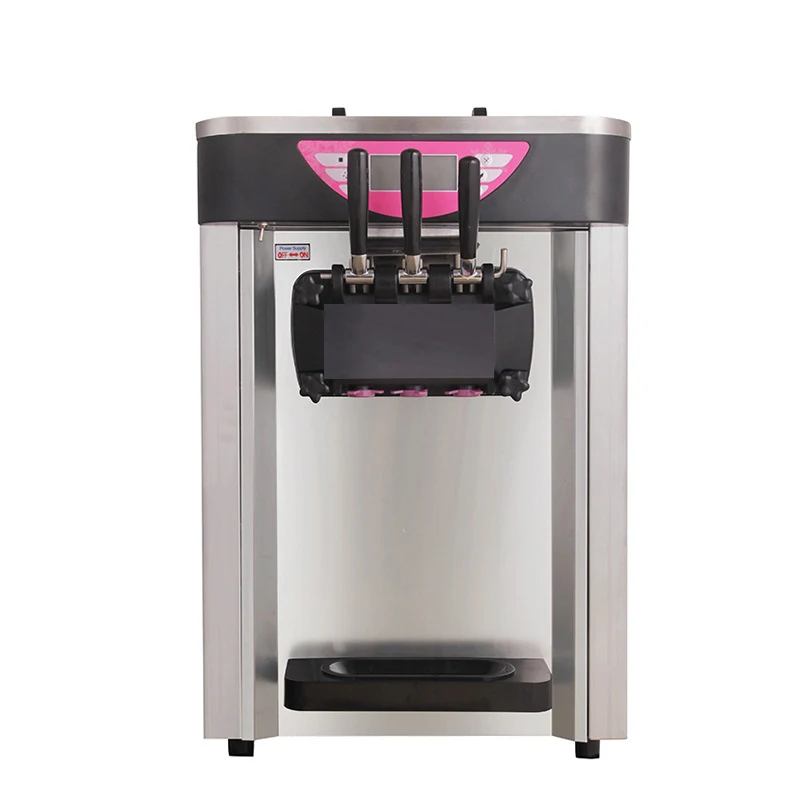 

Desktop Soft Ice Cream Machine 3 Flavors Stainless Steel IceCream MakersMachine