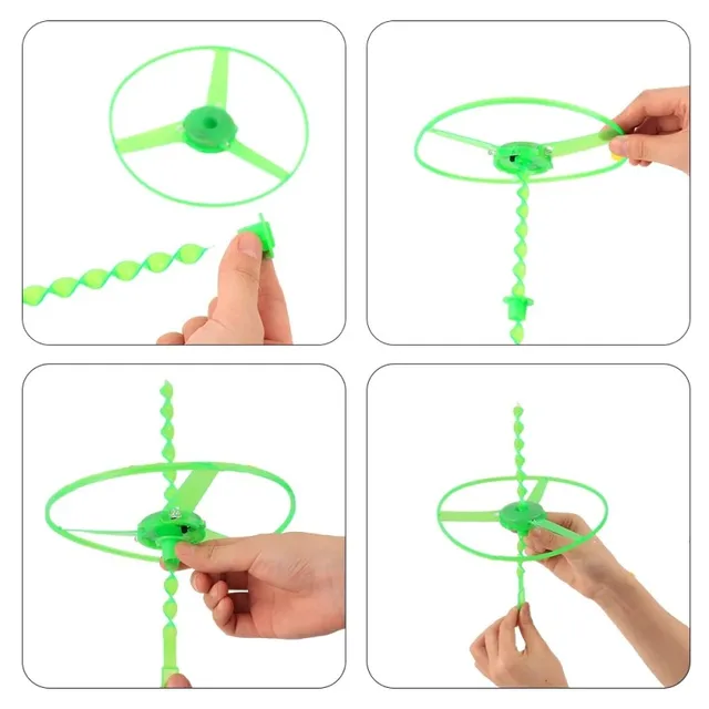 20pcs Flying Helicopter Hand Rotating Circle Bamboo Dragonfly Hand Friction Plastic Propeller Outdoor Flying Toy Children's Gift 5