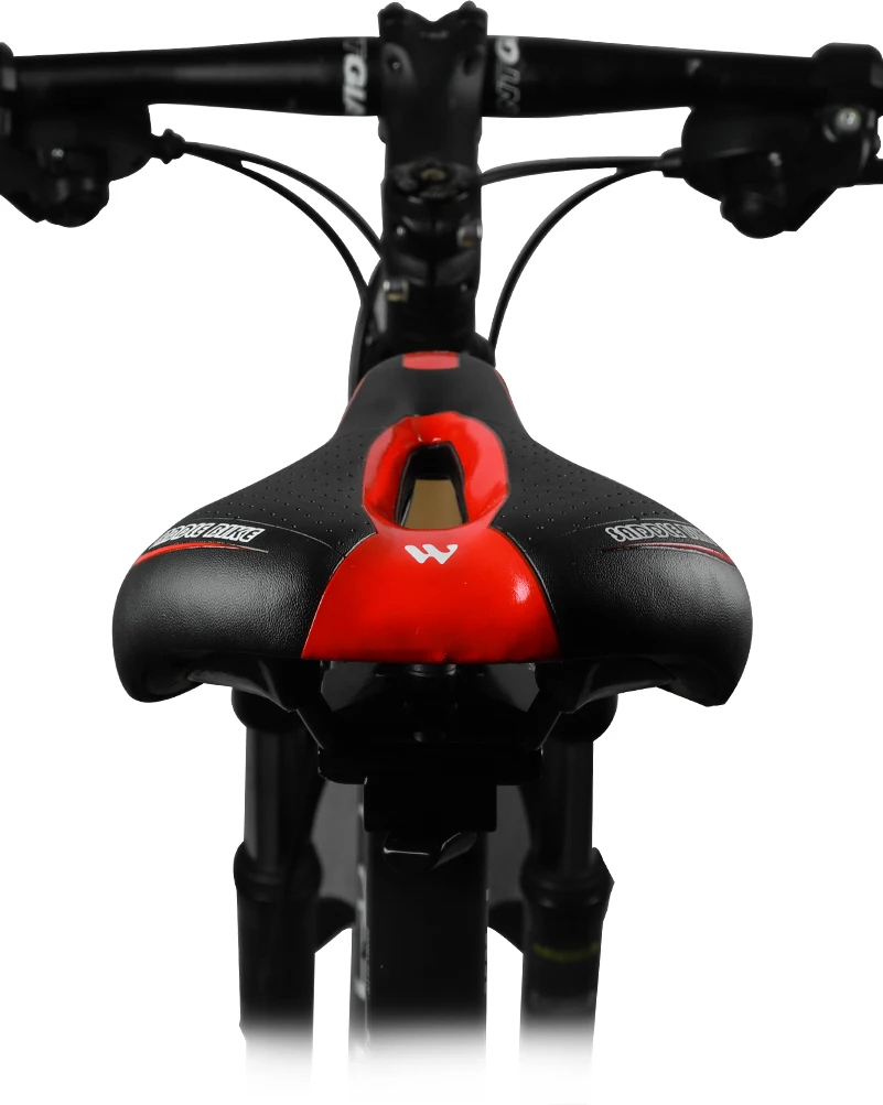 WEST BIKING Bike Saddle MTB Mountain Road Bike Seat PU Leather Gel Filled Cycling Cushion Comfortable Shockproof Bicycle Saddle