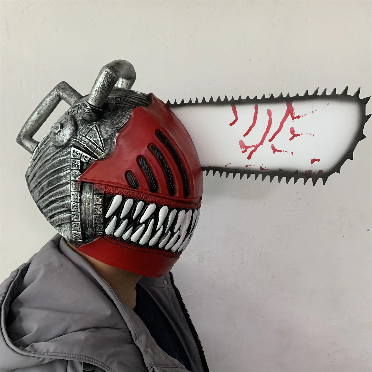 Chainsawman Helmet Tutorial  Moving Jaw and Light up Eyes 