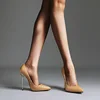 Arden Furtado Spring Autumn Cow patent leather high-heeled shoes Pointed toe Shallow Super high heel Office lady Commute Pumps 5