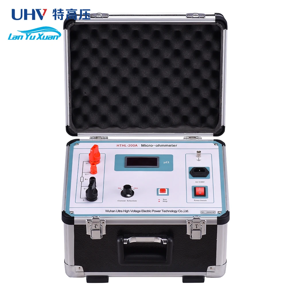 

HTHL-200A 200A Micro Ohmmeter/Electric Circuit Breaker Test Contact Resistance Tester