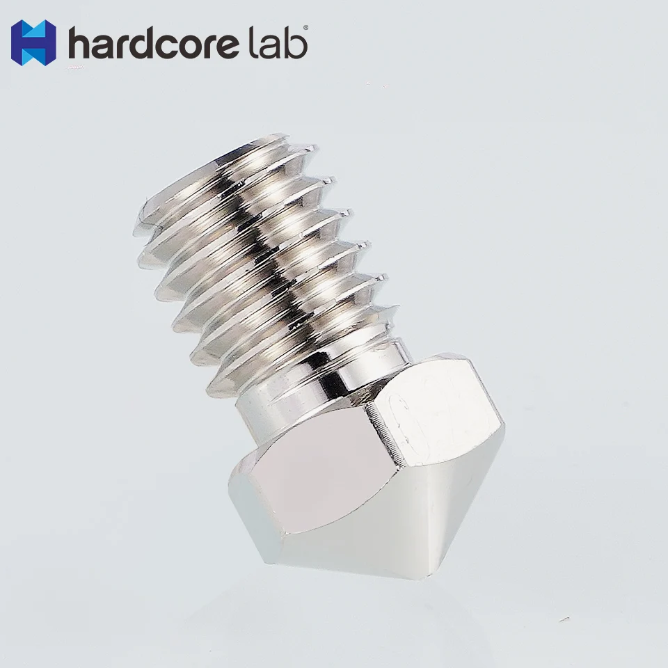 Hardcore Lab T-V6 Plated Copper Nozzle Durable Non-stick High Performance For 3D Printers M6 Thread For V6 Dragon Hotend