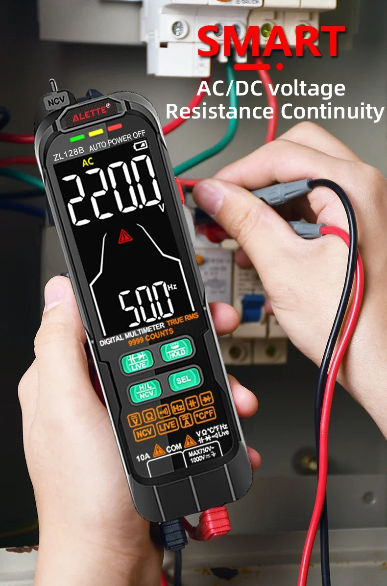 USB Charge Multimetro Digital Profesional AC DC Current Voltage Detector Pen Tru