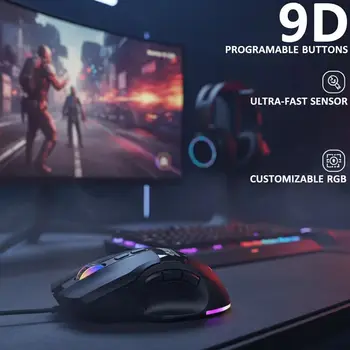 RGB Programmable Gaming Mouse – 9 Buttons 6