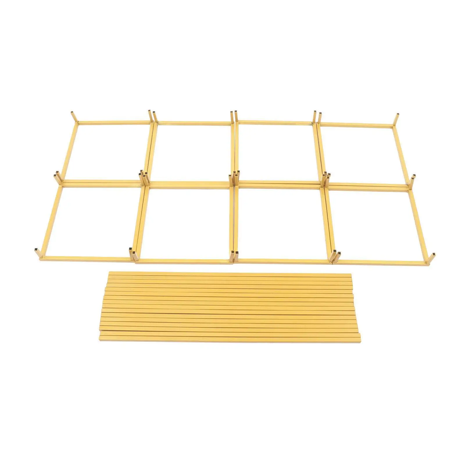 4 Pcs Gold Flower Stand 23.6 in Tall Wedding Flower Stand, Rectangular Vases Stand for Wedding Party Table Centerpiece Decor