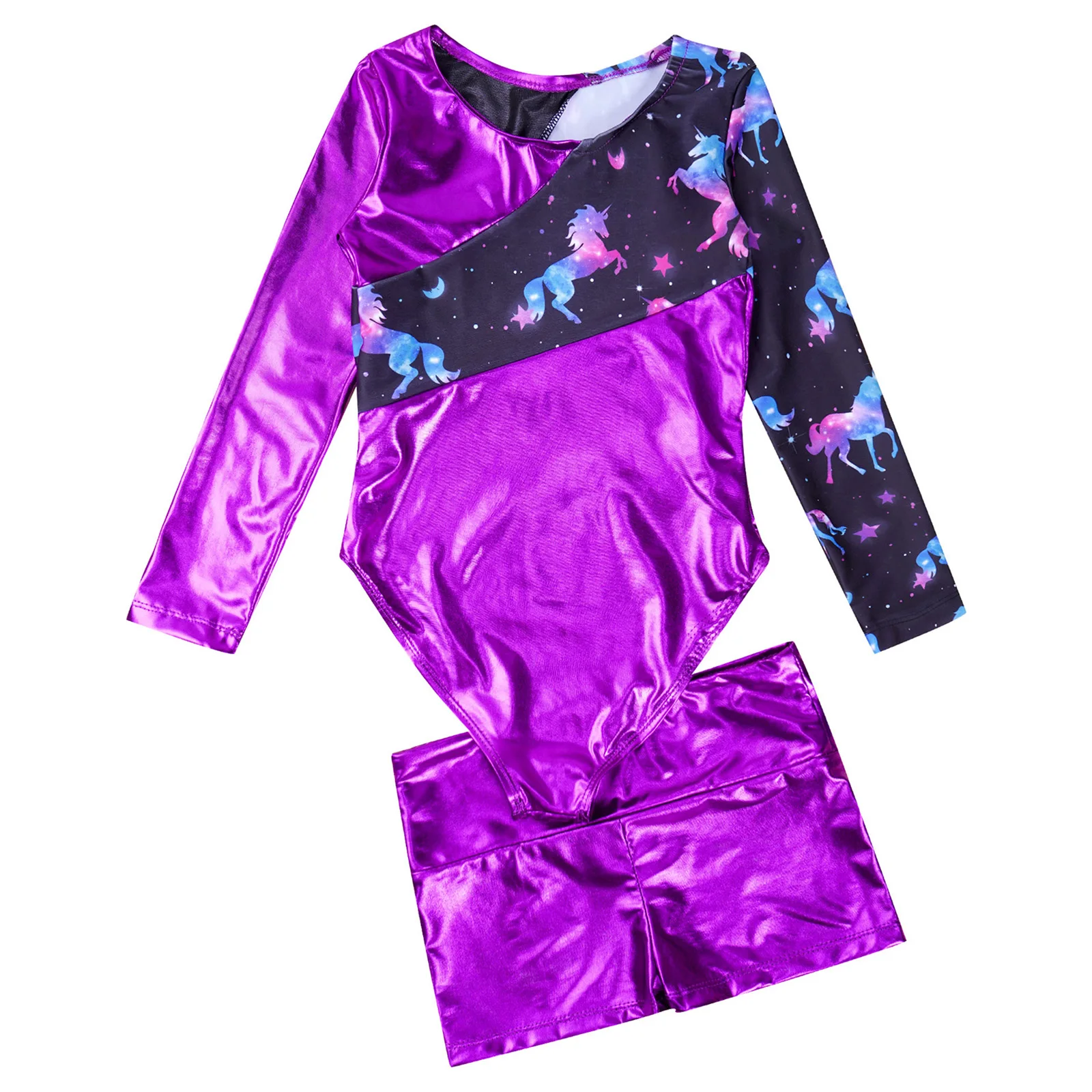 Girls Long Sleeve Dance Leotard Set 6