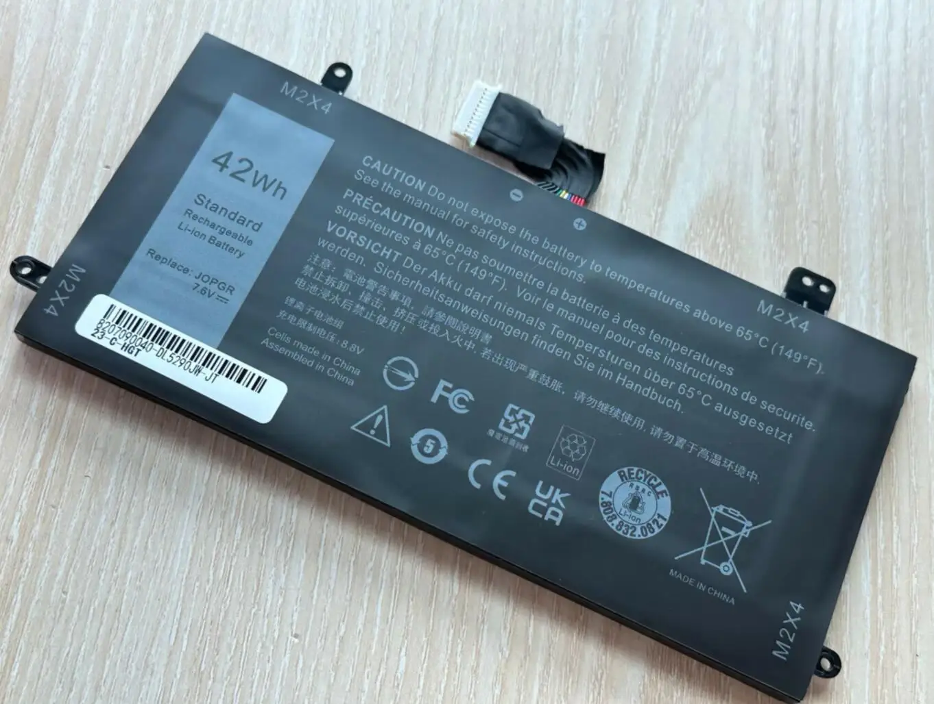 Replacement Laptop Battery For Dell Latitude 5285 & 5290 2-in-1 - Model J0PGR, 42WH
