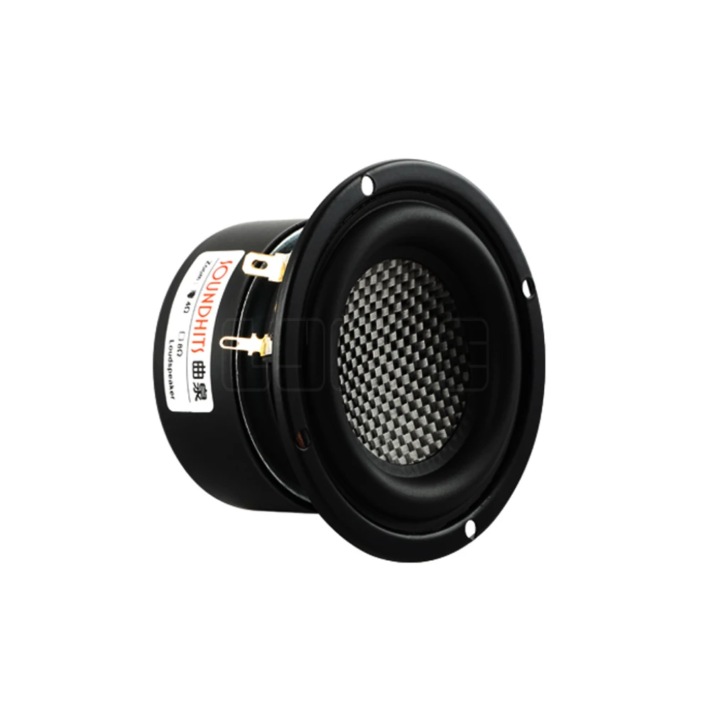 Lyele Audio 3-inch Subwoofer Speaker 25W HiFi Home Bookshelf Acoustic Amplifier Carbon Fiber Cone Bass Speaker Woofers