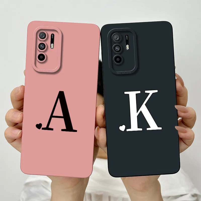 Chic Letters Square Shockproof Phone Case - Elegant Protective Back Cover