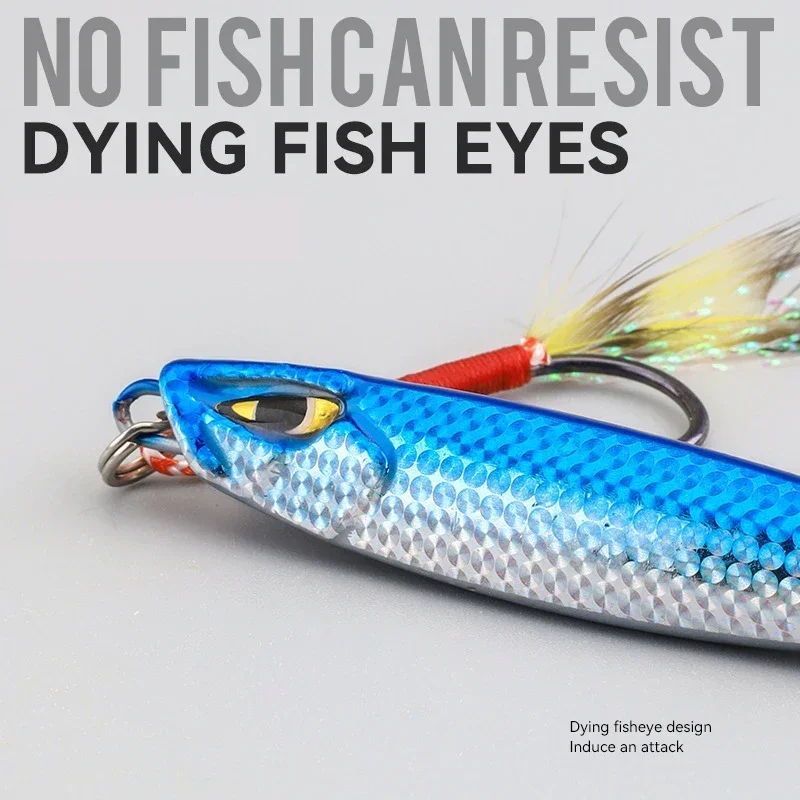 Metal Jig Fishing Lure 7g 10g 15g 20g 30g Shore Drag Cast Jigging Lures Trolling Bait Saltwater Fishing Tackle