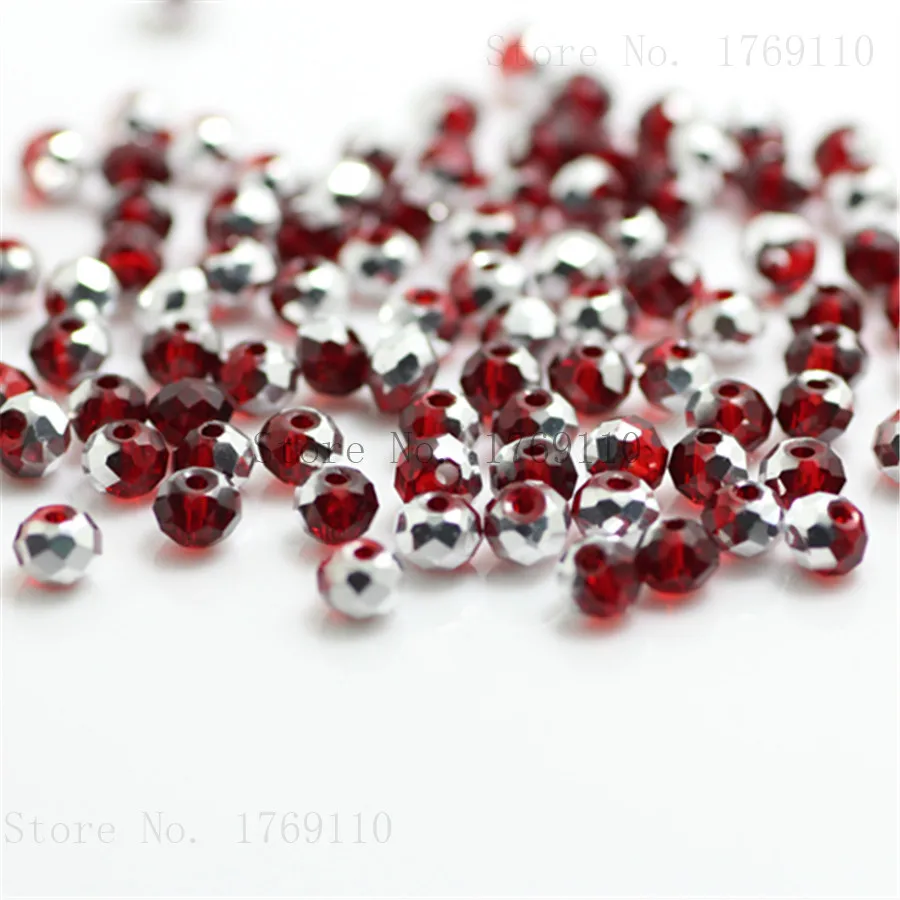 Olive Green Faceted Crystal Glass Rondelle Beads for Jewelry Making - 125pcs, 3x4mm