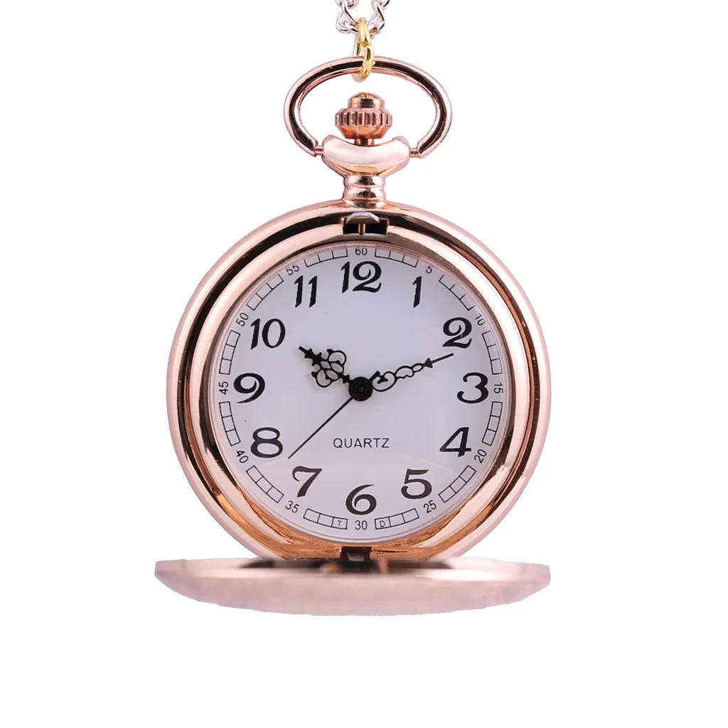 

2023 New Men'S Flip Pocket Watch With Chain, Men And Women Couple Pocket Watch Retro Quartz Hanging Table Commemorative Table