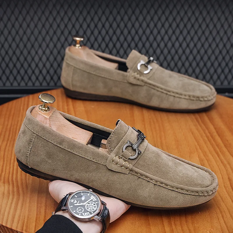 

Branded Men's Casual Shoes Fashion Men's Loafers 2023 Comfortable Hard Wearing Slip-on Driving Shoes Male Flats Tenis Masculino