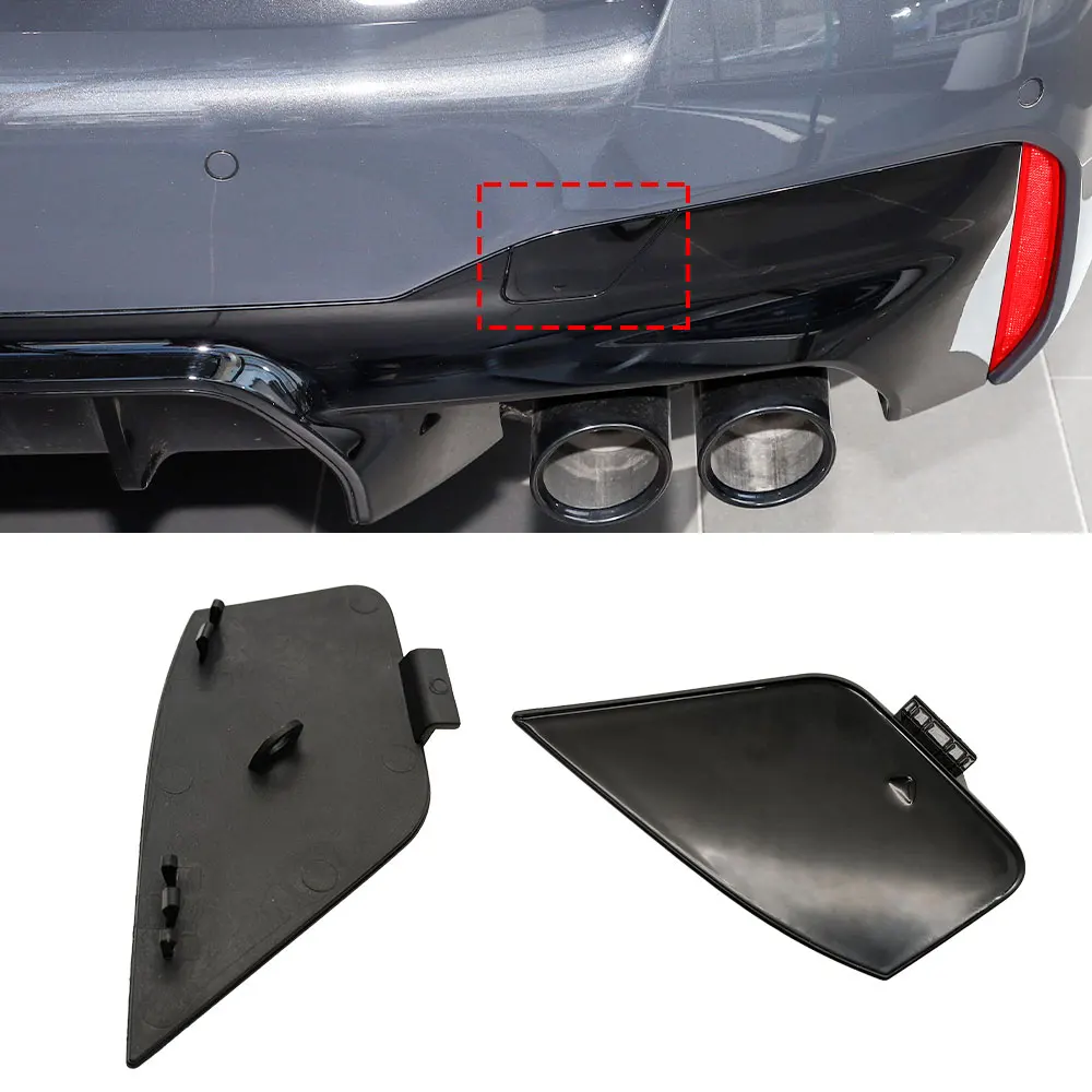 BMW F90 LCI 자동차 후면 범퍼 견인 후크 커버 캡 액세서리 교체 블랙 BMW M5 2021-2023 51125A013D8