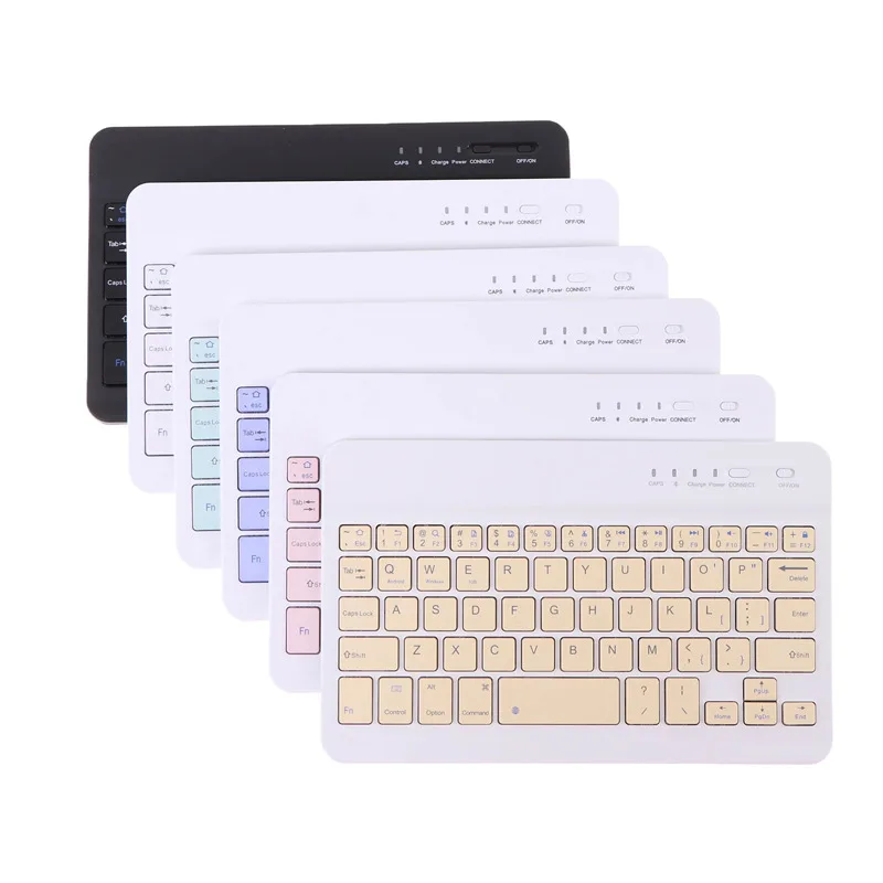 Rechargeable Tablet Wireless Bluetooth Keyboard Mouse Set For Laptop Phone iPad Samsung iOS Android Windows Green White Black - Image 6