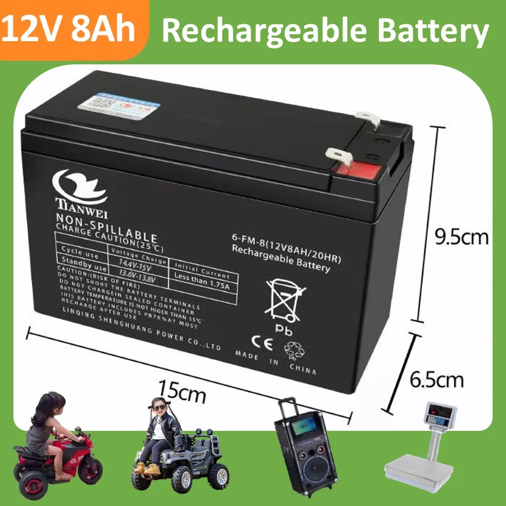 Children's Electric Vehicles Batteries, 6V 12V Rechargeable Battery for Toy Cars Toy Motorcycles Baby Strollers 5Ah 7Ah 8Ah 12Ah - 5