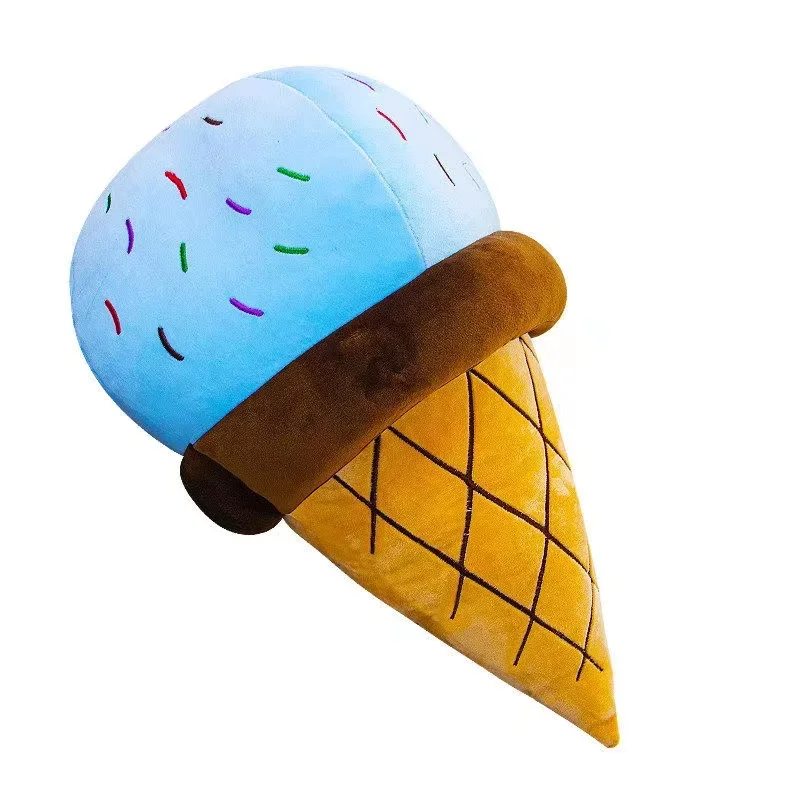 50CM New Design 3D Sweet Ice Cream Pillow Cushion Car Waist Support Cushion Soft Plush Stuffed Doll Toys Creative Pillow 5
