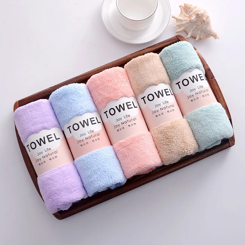 

Face Towel Thickened Microfiber Absorbent High-density Coral Fleece Towel Quick Dry Clean Face Soft Absorbent Towel