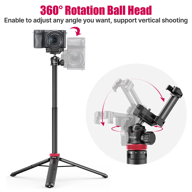 ULANZI TRIPOD MT-44 Tripods Smartphone Vlog Tripods With Cold Shoe Phone Mount Holder For Mobile Tripod Camera Portable SLR — view 4