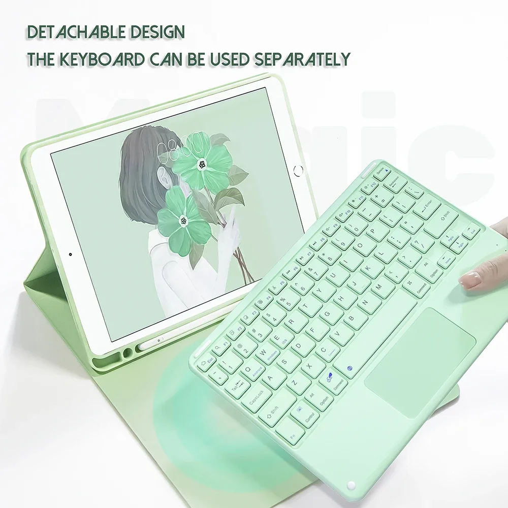 Premium Tablet Keyboard Cover - Durable Protective Case with Detachable Bluetooth Keyboard