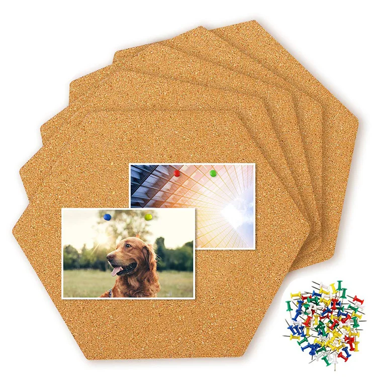 

Hexagonal Cork Pad Directly Supplied From Stock, Self-Adhesive Cork, Bulletin Board, Photo Wall, Drawing Pin, Announcement Displ