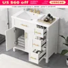 Bathroom Vanity with Sink, Bathroom Storage Cabinet with 3 Drawers, Wood Bathrooms Vanity Set, 36" Bathroom Vanity with Sink 1