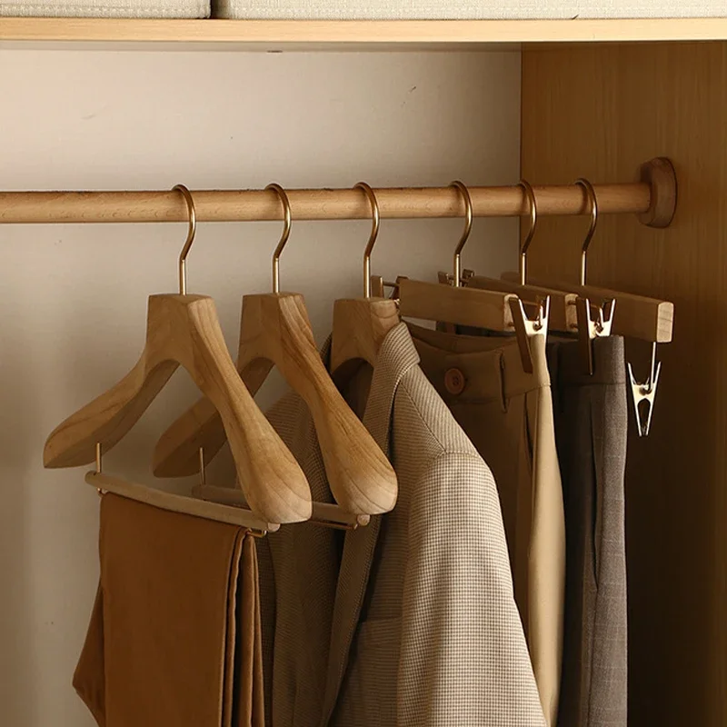 

4cm Wood Rack Non-lacquer With Velvet Hanger,cinnamomum Shoulder Surface Suit Smooth Clothes Crossbar,coat Hangers Wide