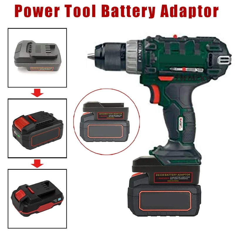 Convertisseur Batterie Parkside X20V Pour Outils électriques - Sortie DC - Compatible PAP20A1, PAP20B1, Etc.