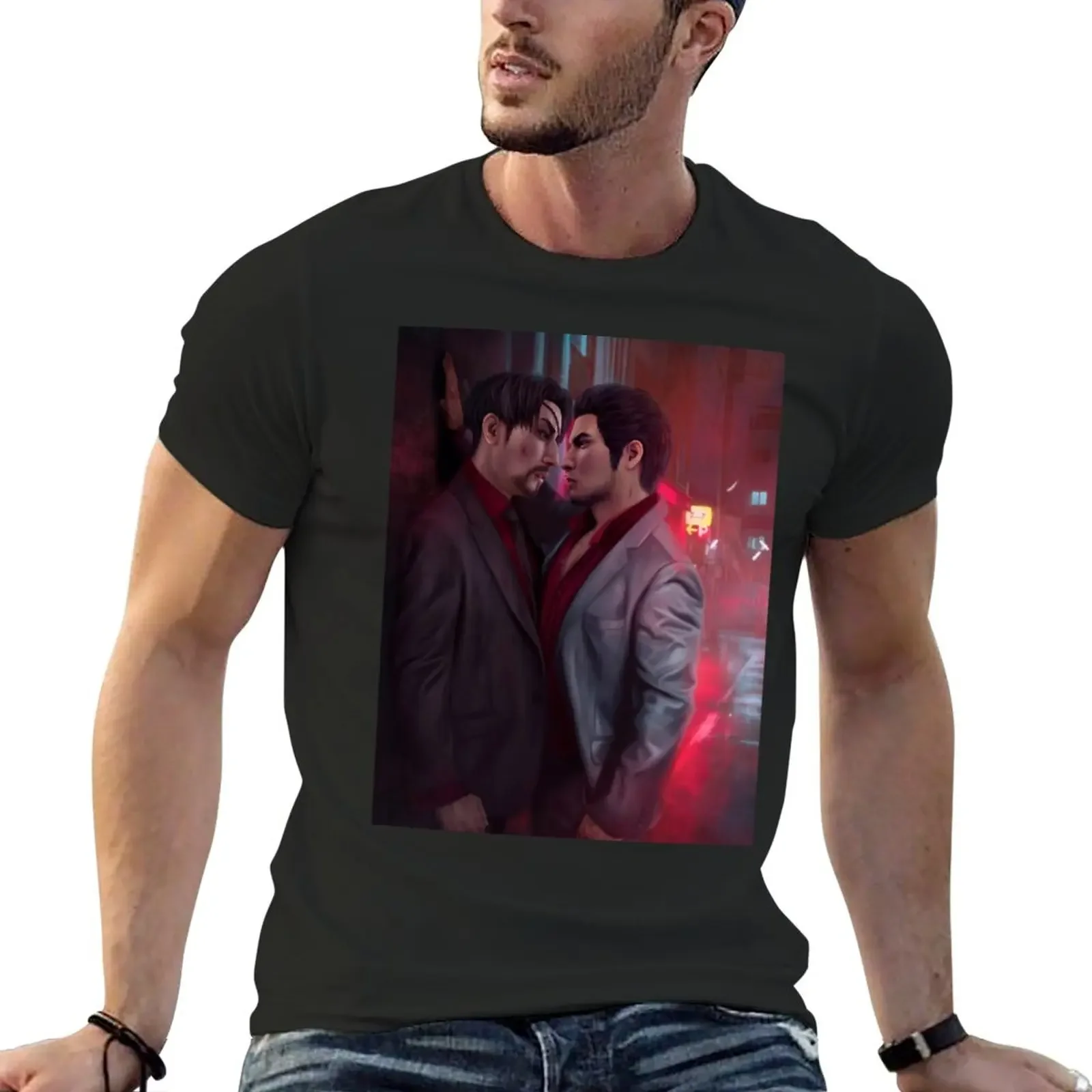 

Kabedon T-Shirt oversized sports fans plain black t shirts men