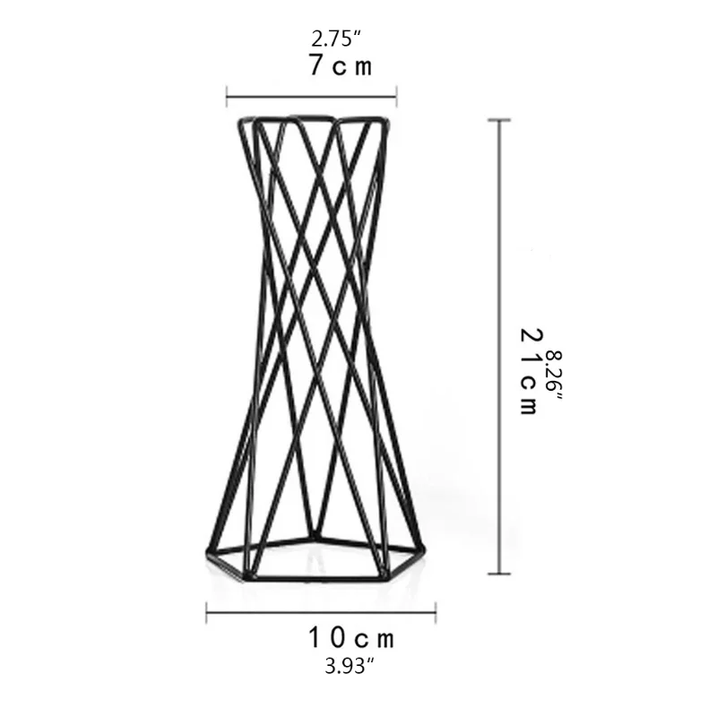 Nordic Air Plant Holder Metal Flower Pot Stand Geometric Iron Tillandsia Holder Table Home Garden Ornaments Home Decoratio