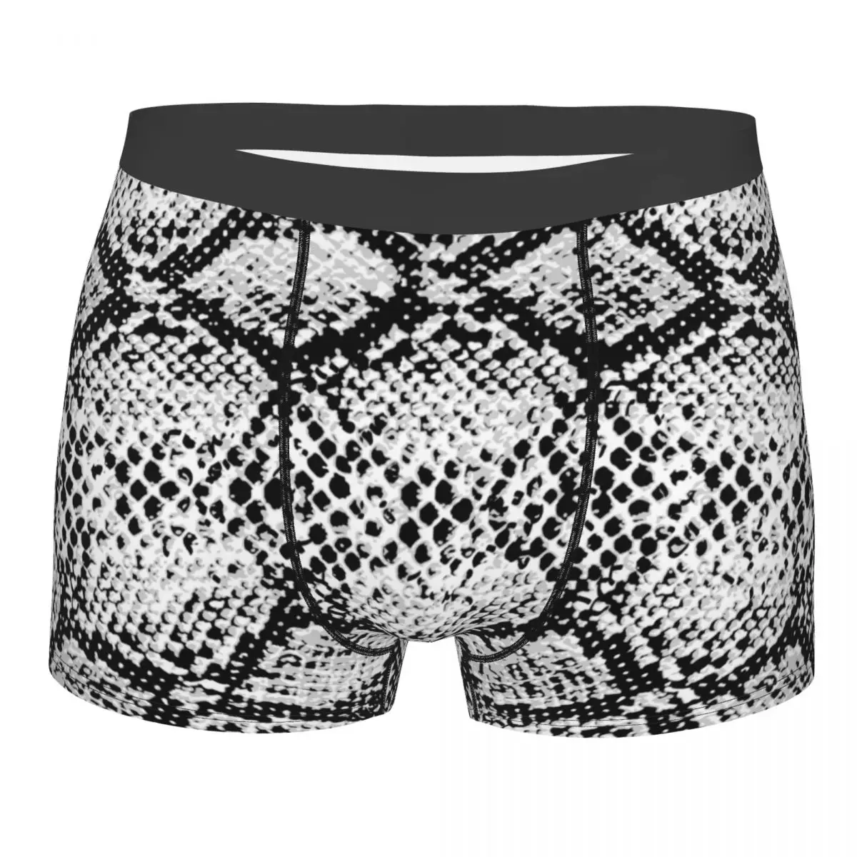 

Snake Skin Pattern Retor Men's Underwear Boxer Briefs Shorts Panties Humor Soft Underpants for Homme Plus Size