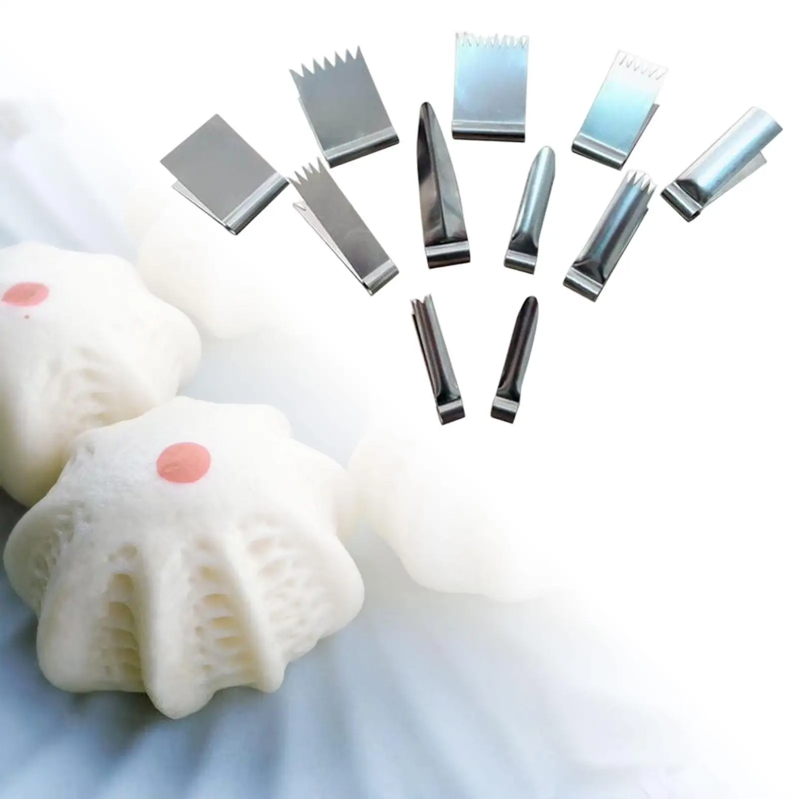 11-piece Stainless Steel Pottery Texture Clip Peanut Walnut Nut Model Clip Pottery Modeling Tool Ultra-light Clay Printing Tool