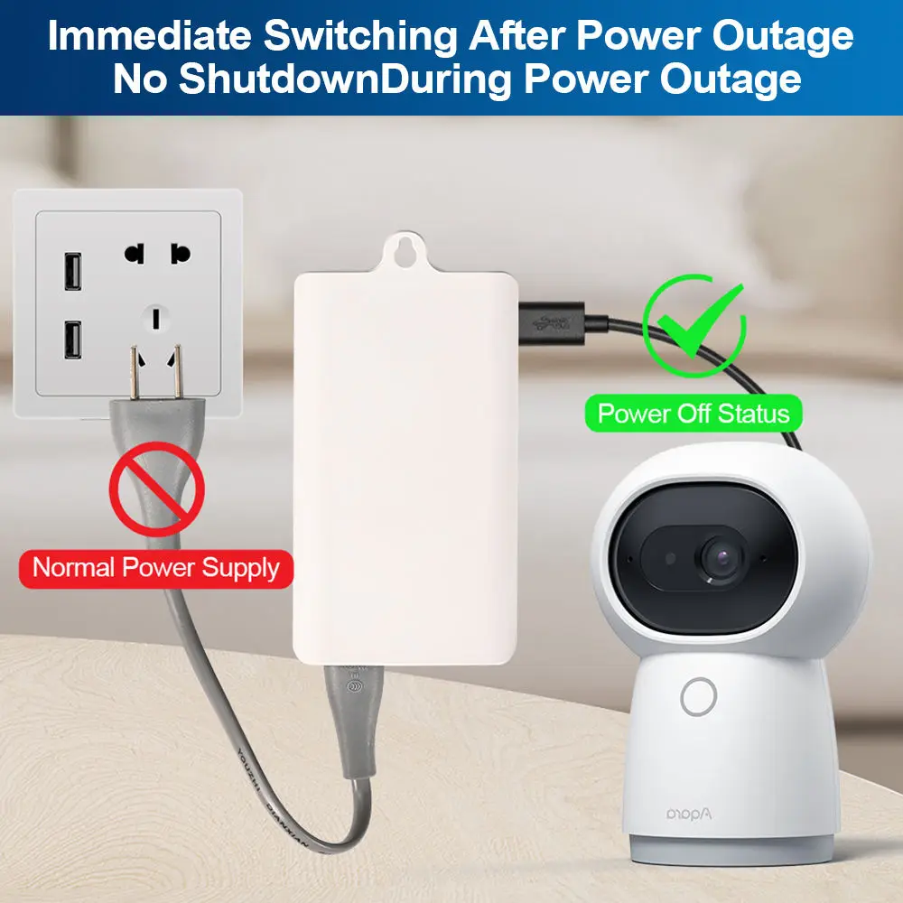 UPS 5V2A Surveillance Power Supply Without Battery Baby Monitor Indoor Adapter Router Power Failure Continues To Work System 2