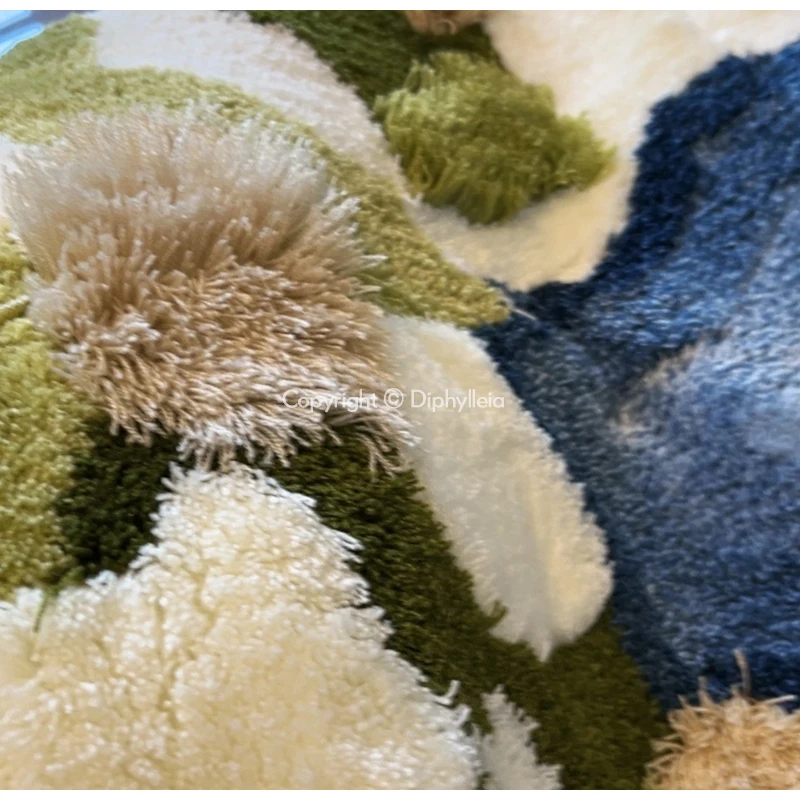 Nordic 3D Forest Moss Handmade Tufted Rug 6