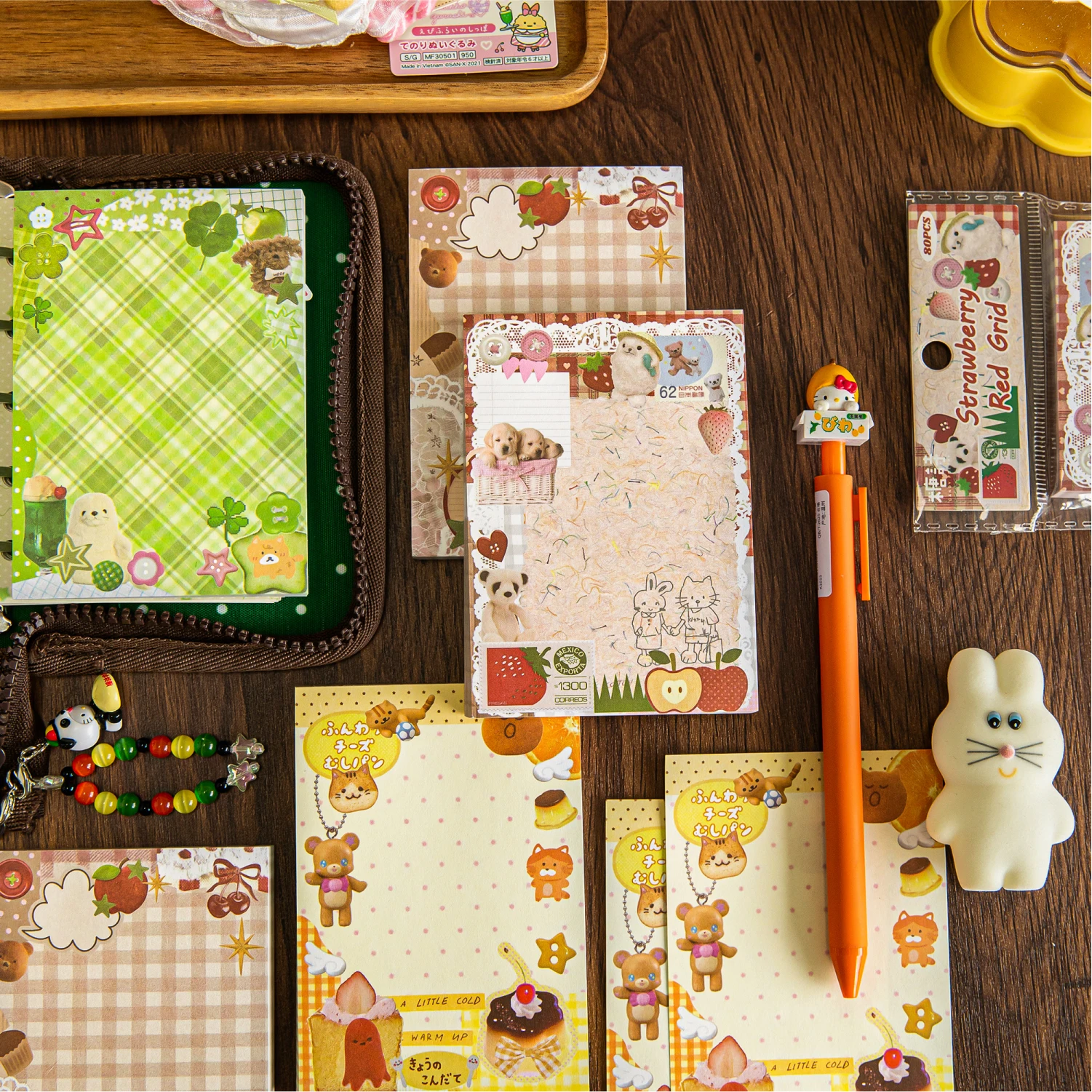 80pcs Kawaii Japanese Student Notebook Stationery School Office Supplies Planner Creative Handbook Decorative Paper - 4