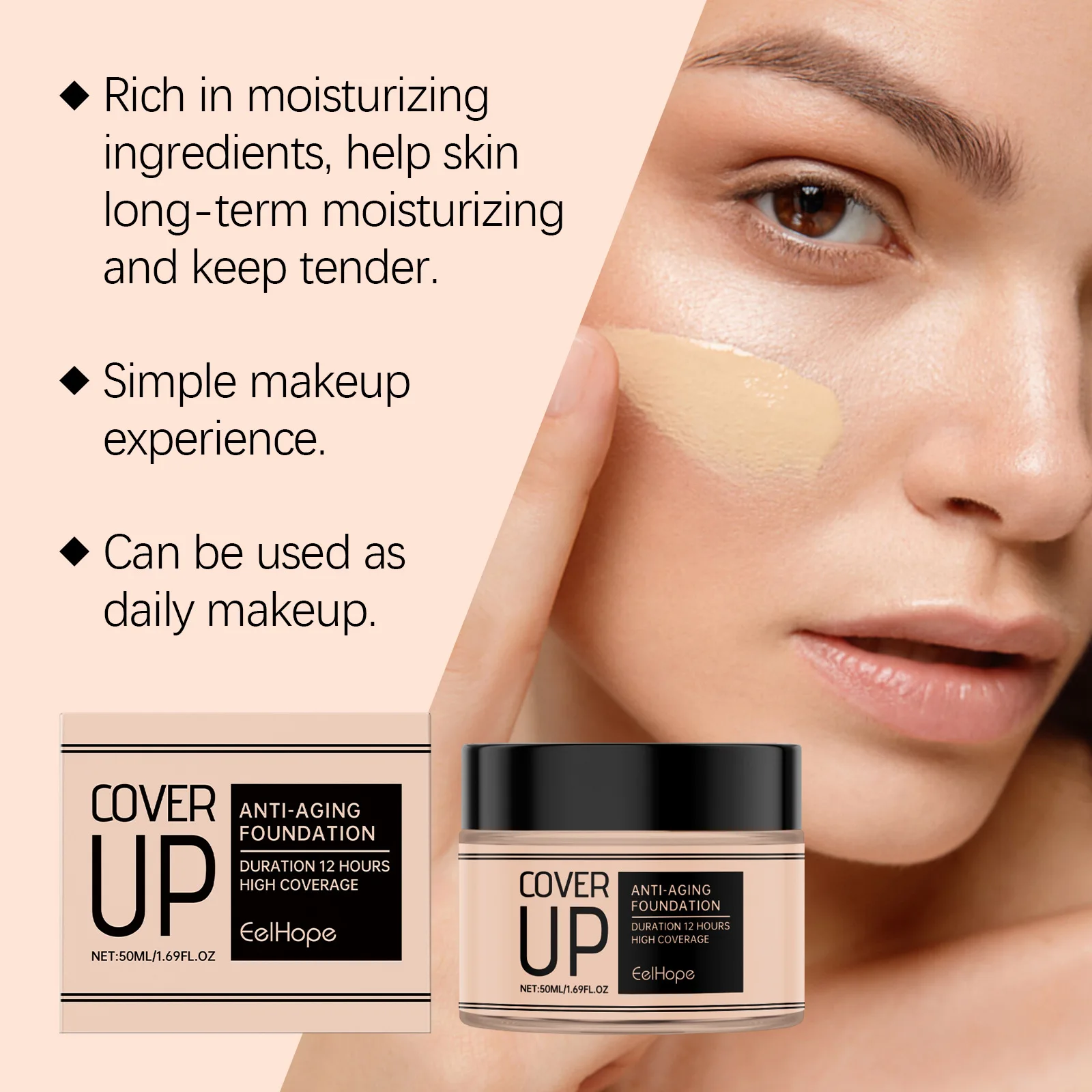 Face Foundation Cream Oil-Control Matte CC Cream Waterproof Lasting Concealer Liquid Full Coverage Matte Professional Makeup 5