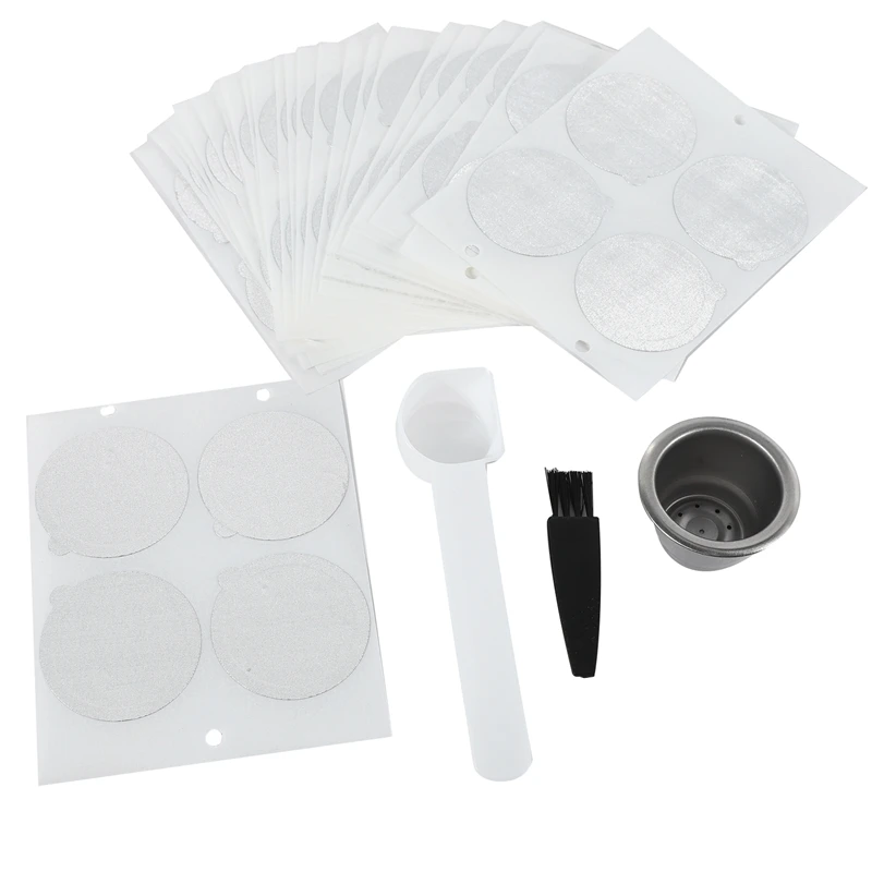 

Top Sale 1 Pods 100 Seals Stainless Steel Refillable Nespresso Coffee Capsule Reusable For Nespresso Machine Espresso Coffee Mak