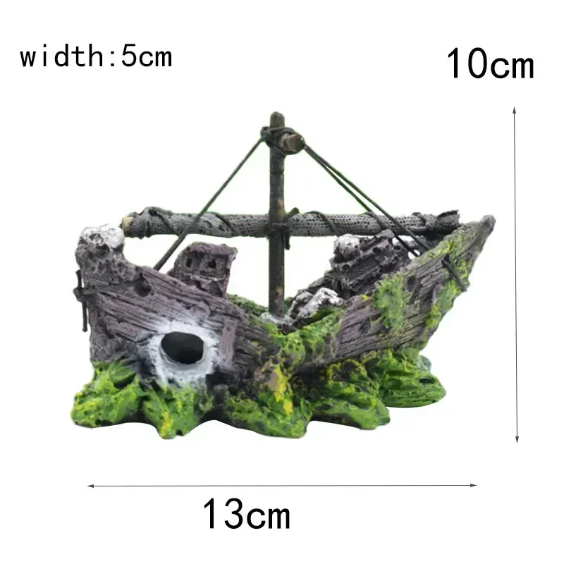Aquarium decor Fish Tank Decoration Landscape Pirate Ship Wreck Ship Vintage Resin Design Boat Aquarium Accessories Home Decor fish tank ornaments fish tank decorations aquarium ornaments mini landscape ornaments