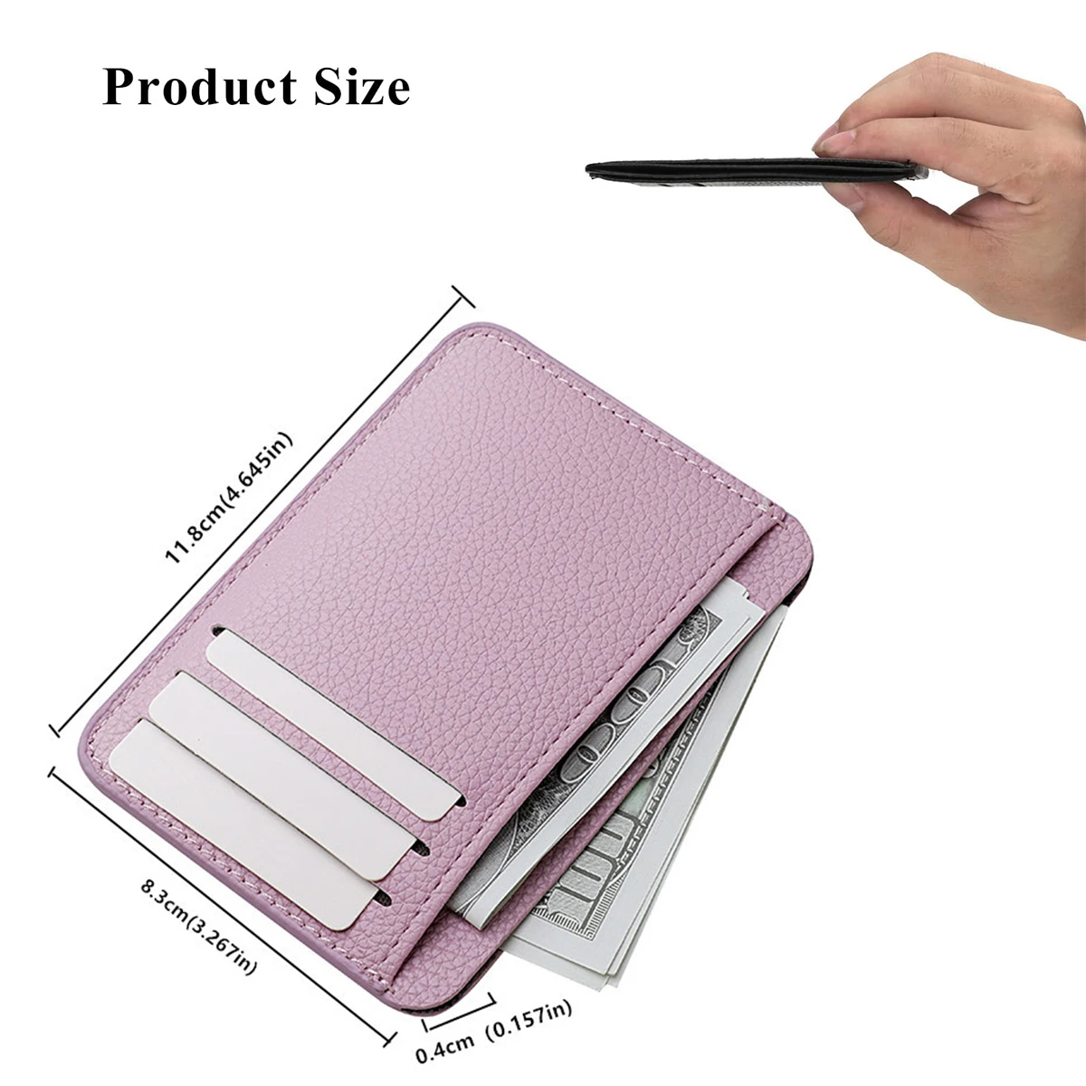 Slim Soft Wallet PU Leather Mini Credit Card Wallet Candy