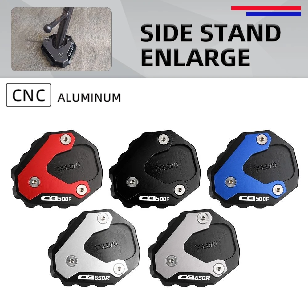 

Motorcycle Side Stand Foot Enlarger Plate Pad Kickstand Support Pad Shell For HONDA CB500X CB500F CB650R Neo Sports Cafe CBR500R